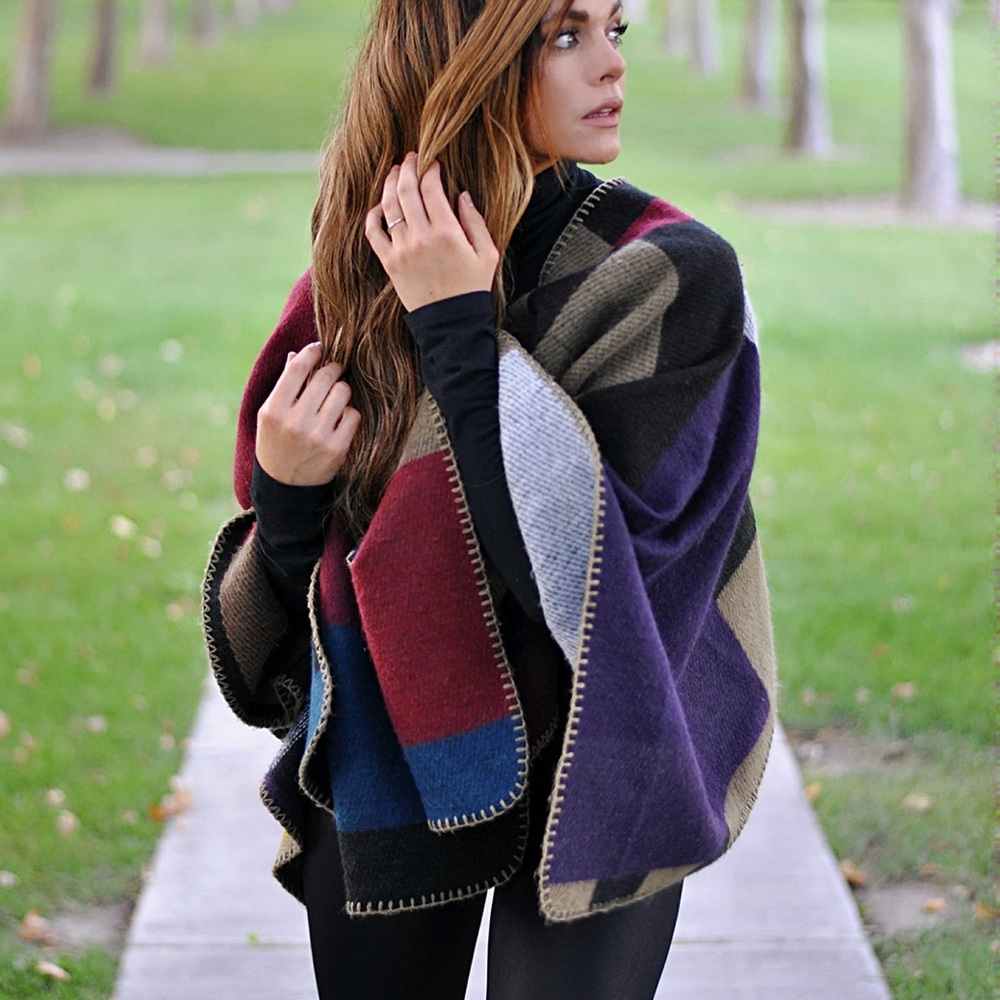 Asymmetrical Blanket Scarf